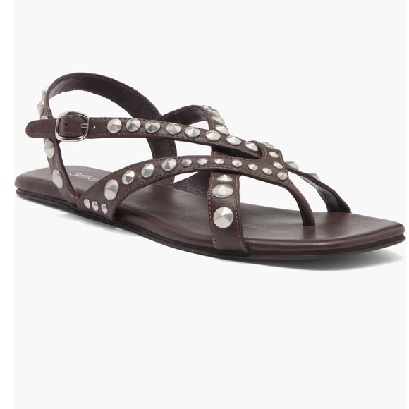 Jeffrey Campbell Anthropologie Xanthe Brown Leather Gladiator Sandals New - Picture 3 of 10